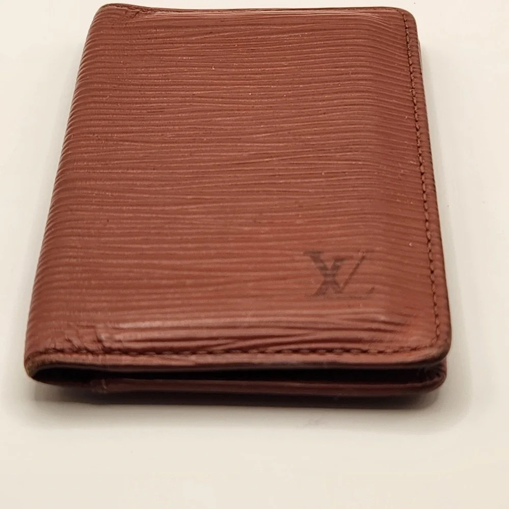 Louis Vuitton Epi Leather Pocket Organizer Kenyan Fawn Wallet Card Case Spain
